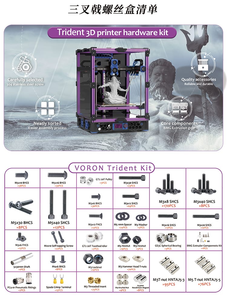 voron trident fastner kit