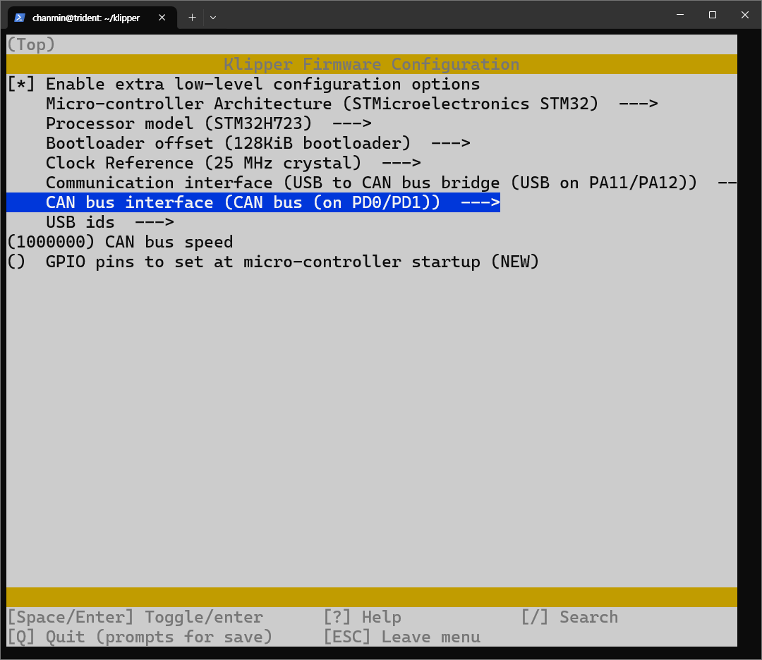 Klipper Firmware Configuration